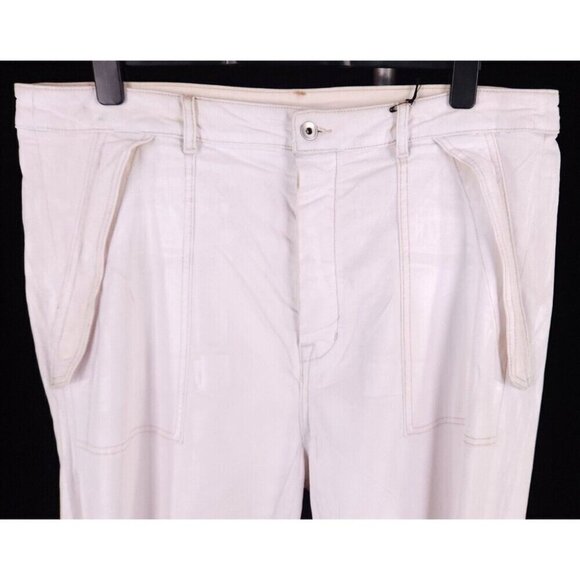 Rick Owens DRKSHDW Cargo Collapse Cropped Cut Pant 38 XXL Mens White SS 20 - Picture 4 of 11